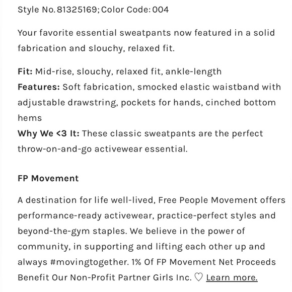 ▪️NWT Free People Movement All Star Relaxed Sweatpants - Picture 6 of 9